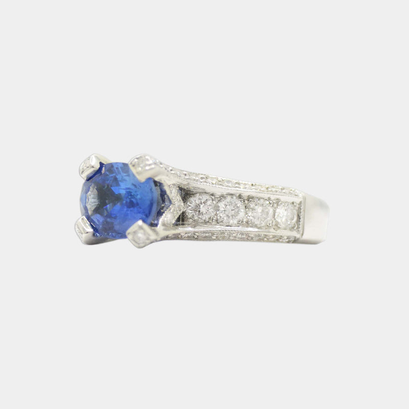 Oval Sapphire & Diamond Ring