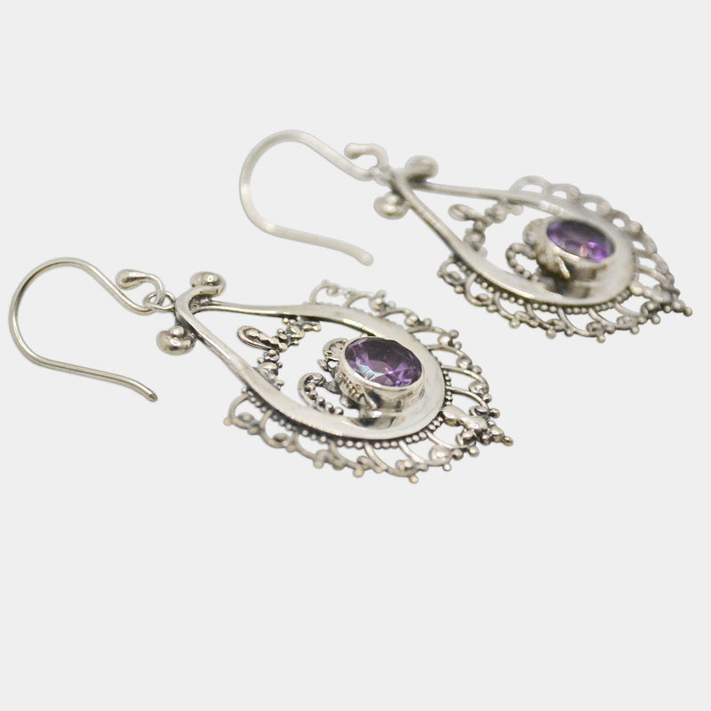 Amethyst Mandala Earrings