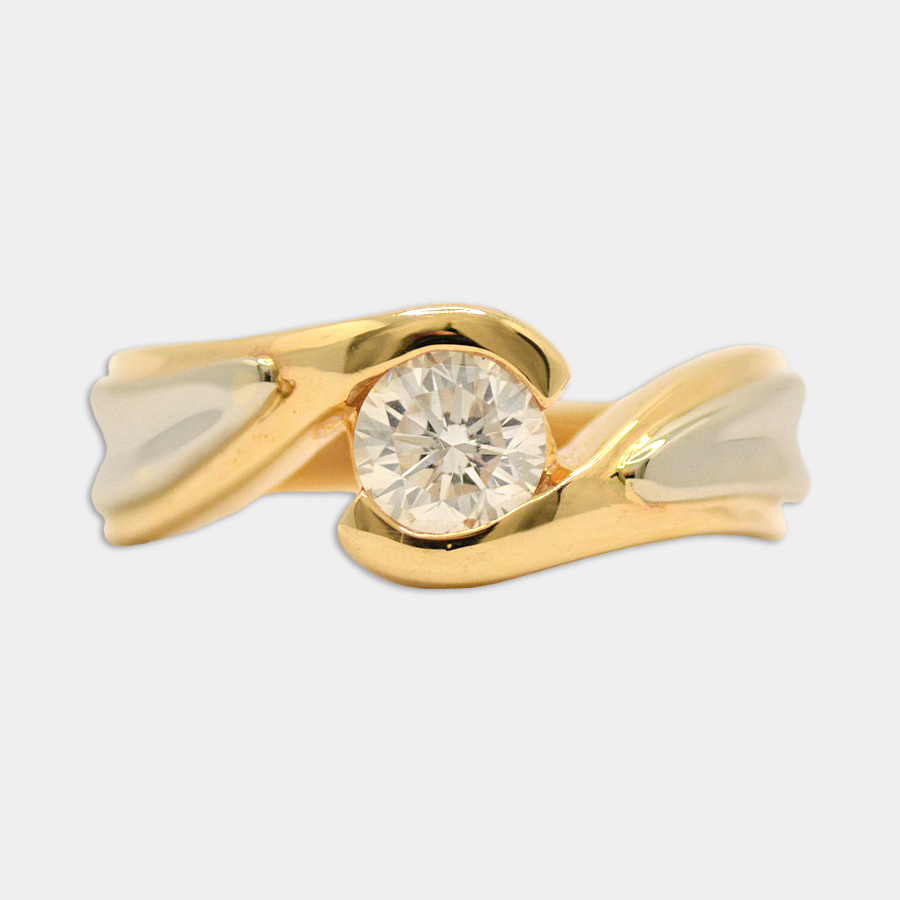 Half-Bezel Diamond Ring – McTamney's